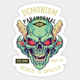 Demonism Paranormal Skull Sticker